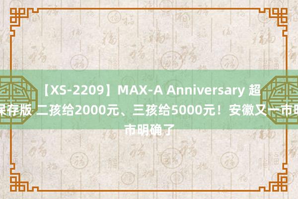 【XS-2209】MAX-A Anniversary 超永久保存版 二孩给2000元、三孩给5000元！安徽又一市明确了