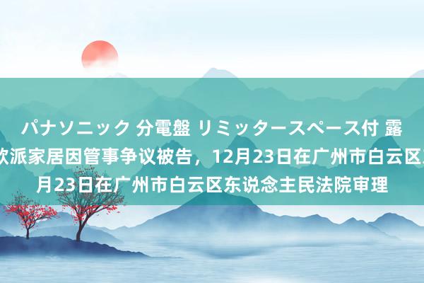 パナソニック 分電盤 リミッタースペース付 露出・半埋込両用形 欧派家居因管事争议被告，12月23日在广州市白云区东说念主民法院审理