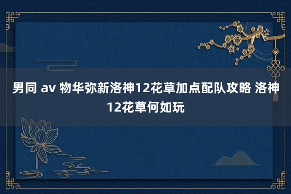 男同 av 物华弥新洛神12花草加点配队攻略 洛神12花草何如玩